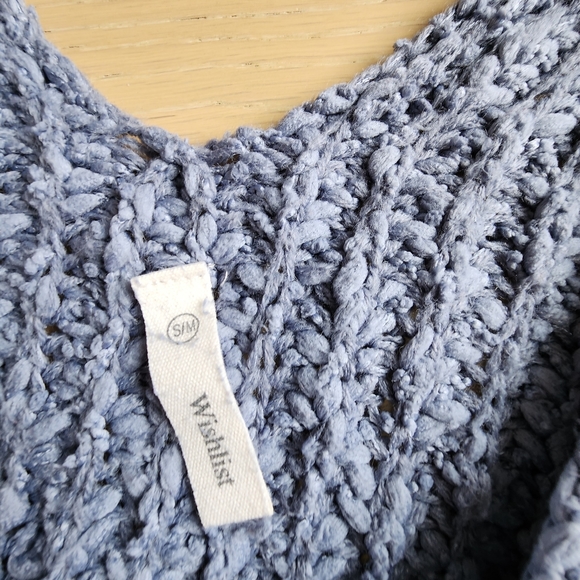 Wishlist Slouchy Chunky Knit Sweater in Cornflower Blue - Picture 6 of 7